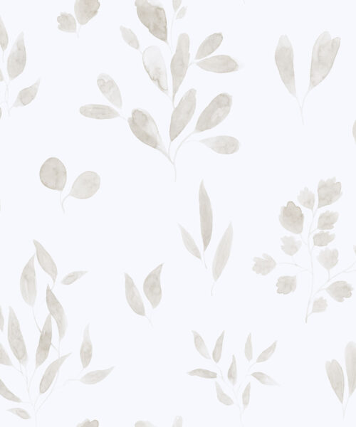 Papel Pintado Infantil  - BELLE RAMITAS ACUARELA - Piedra