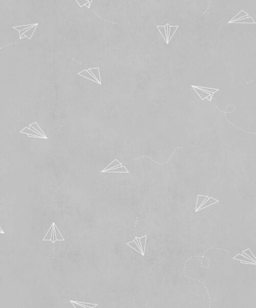 Papel Pintado Aviones-Gris