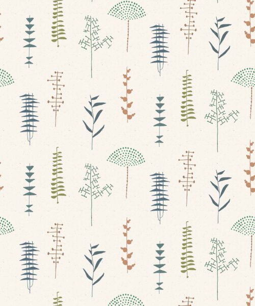 Papel Pintado árboles y ramas - Crudo
