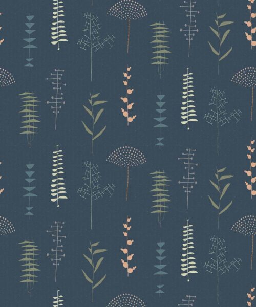 Papel Pintado árboles y ramas -Azul