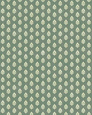 Papel Pintado Geométrico - patrón hojas - Verde