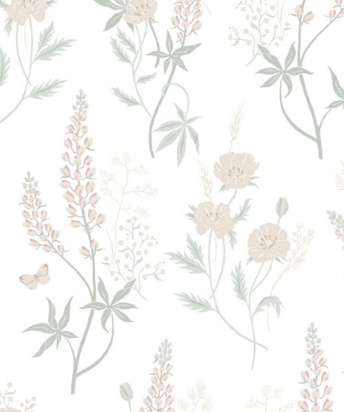 Papel Pintado Flores- Emma-Azul Intenso