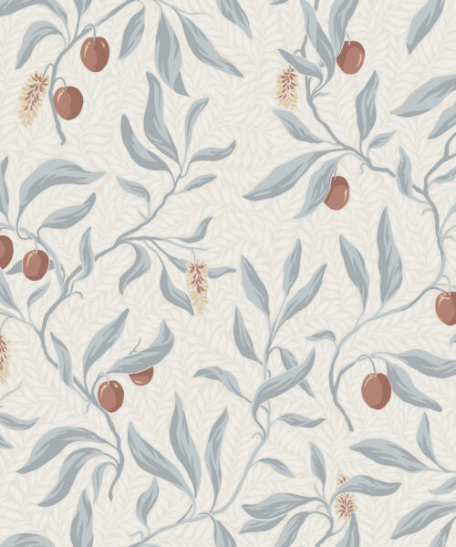 Papel Pintado Naturaleza- Frutos Vin- Azul