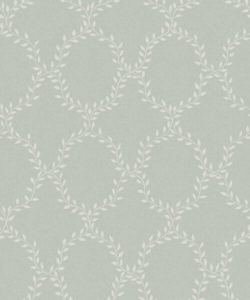 Papel Pintado Geométrico - Rombo vegetal Wil- Verde