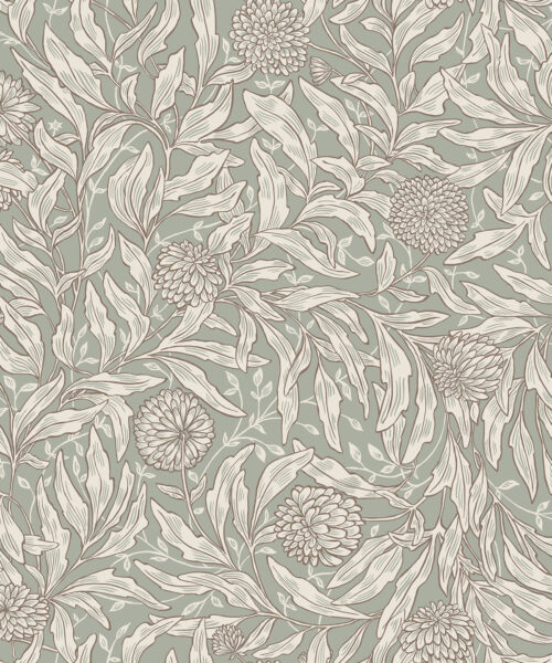 Papel Pintado Flores- Olo- Verde