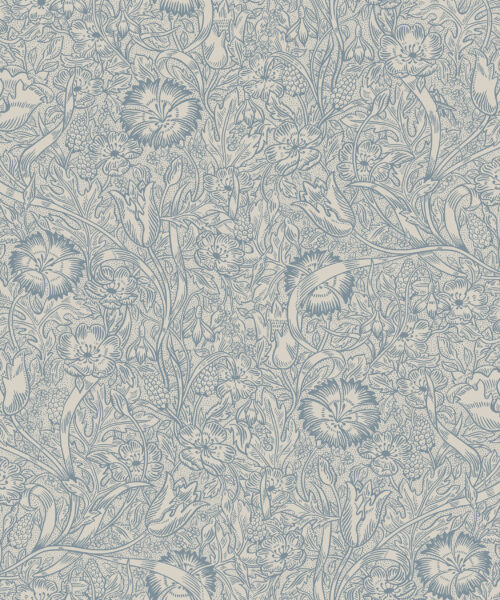 Papel Pintado Naturaleza- Ramas y Flores Car- Azul