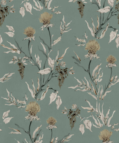 Papel Pintado Flores- Silvestres- Verde