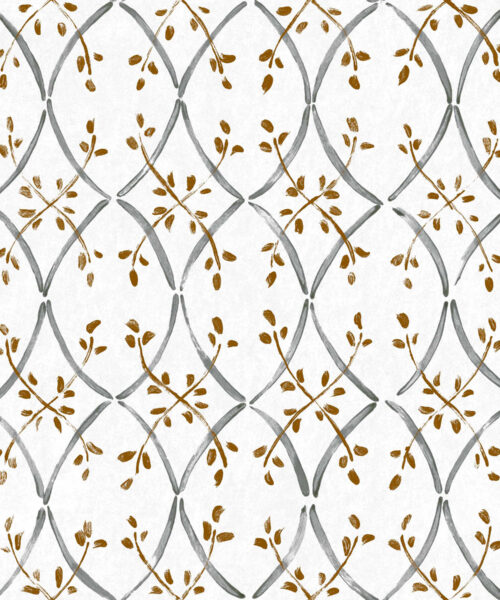Papel Pintado Naturaleza- Rombos hojas